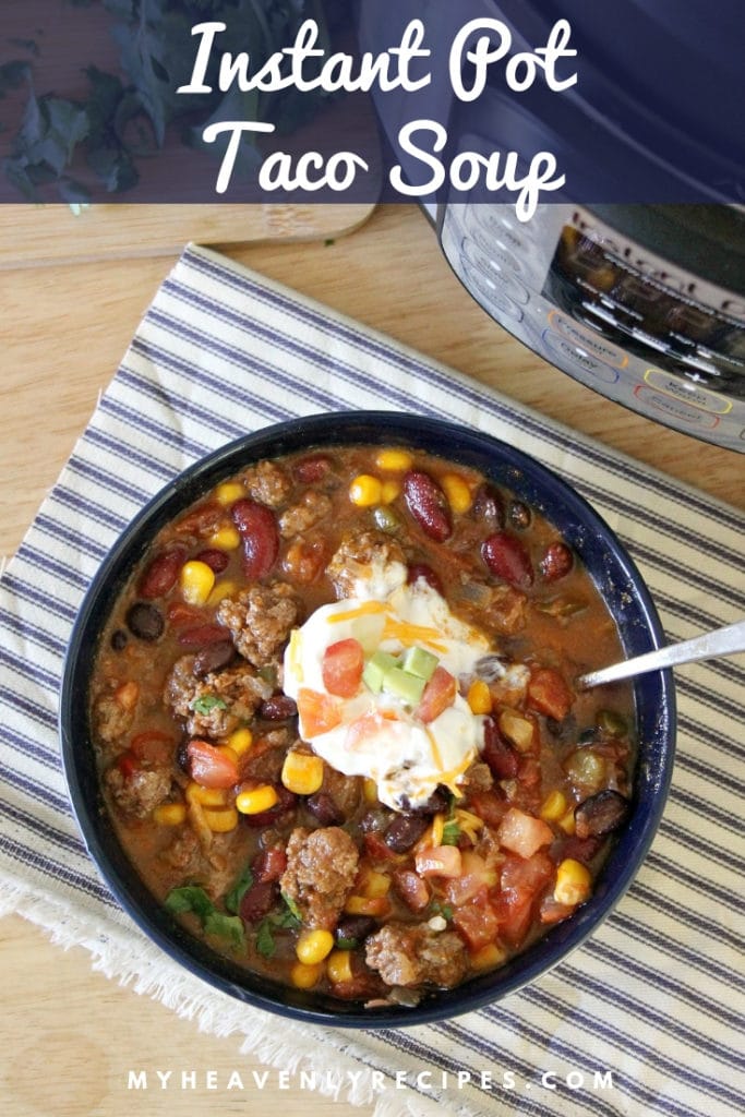 instant pot taco soup featured image