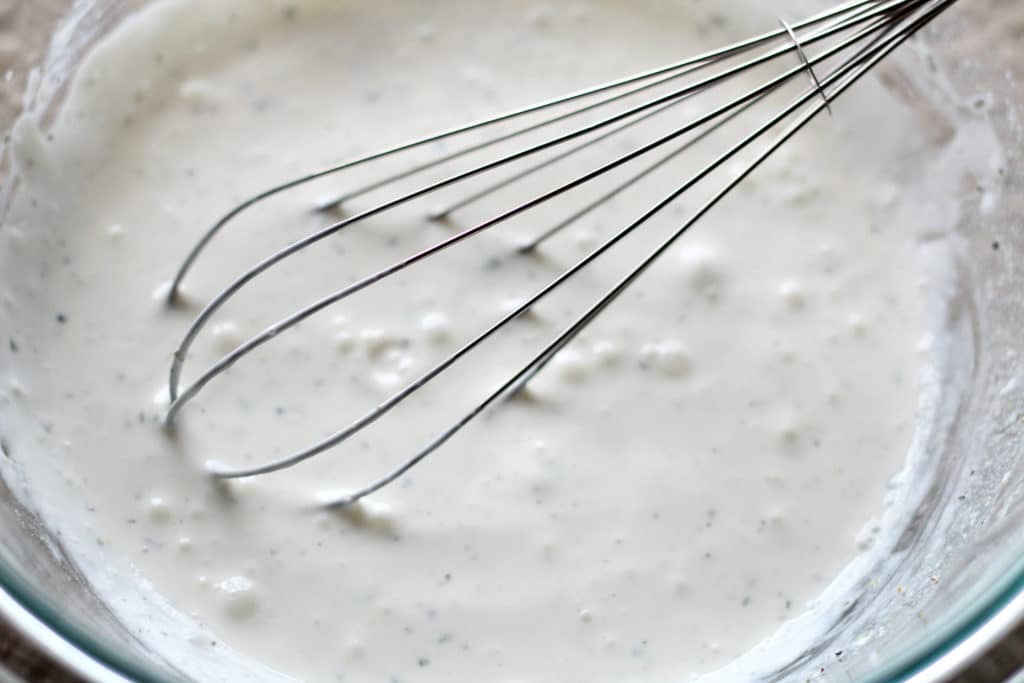 step 2 of making homemade ranch dressing