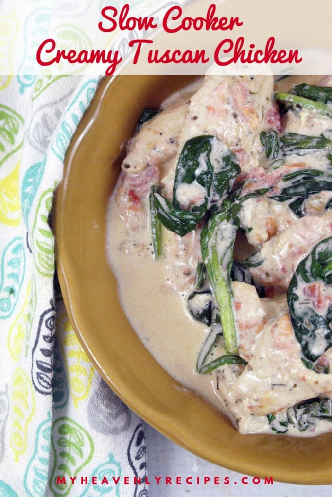 creamy tuscan chicken in a bowl