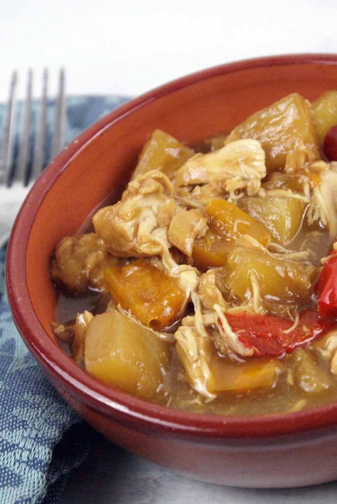 Hawaiian Chicken made in a slow cooker