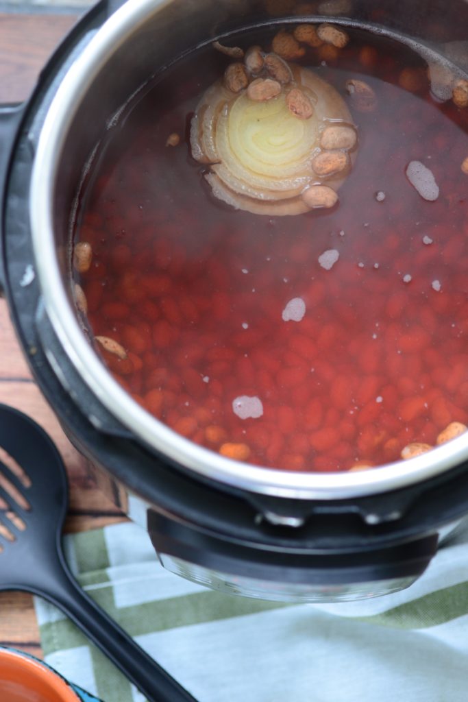 Cooked beans in the Instant Pot