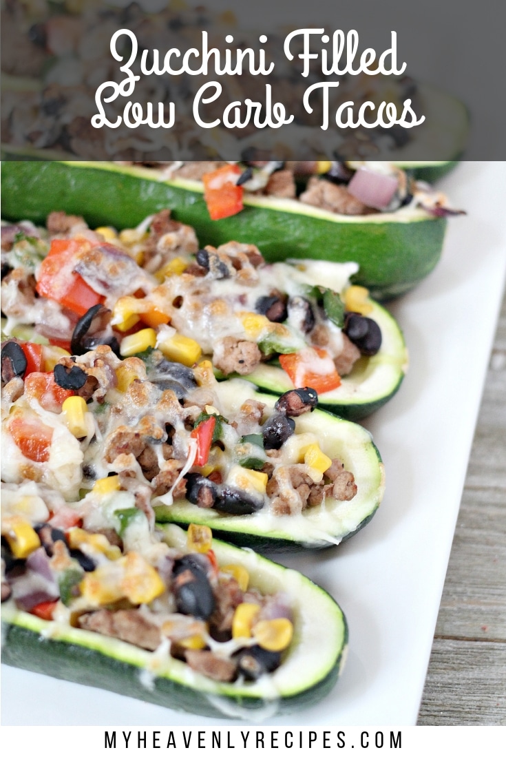Zucchini Filled Low Carb Tacos