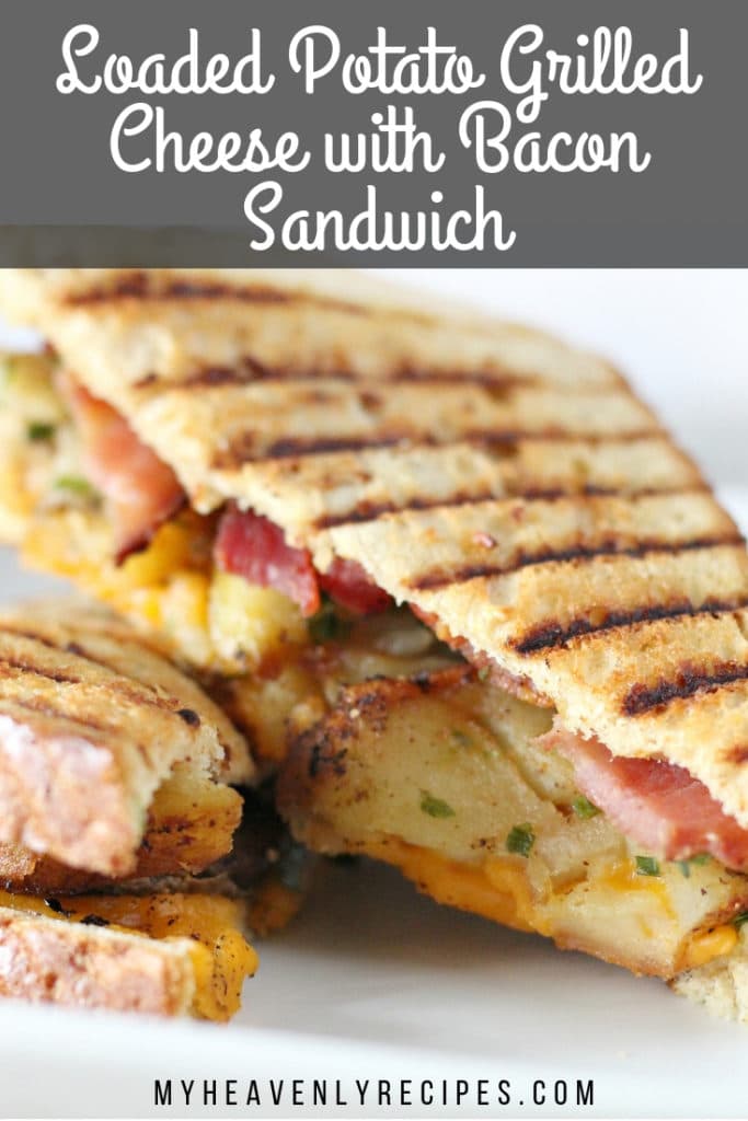 loaded potatoe grilled cheese with bacon sandwich