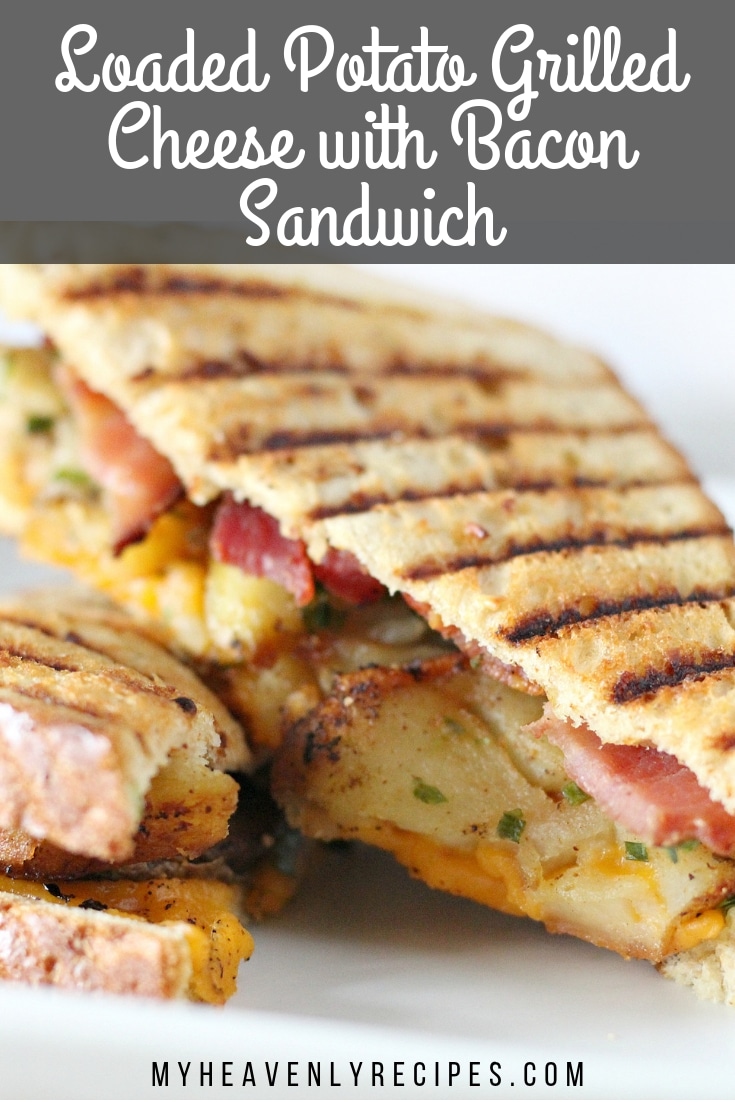 Loaded Potato Grilled Cheese with Bacon Sandwich