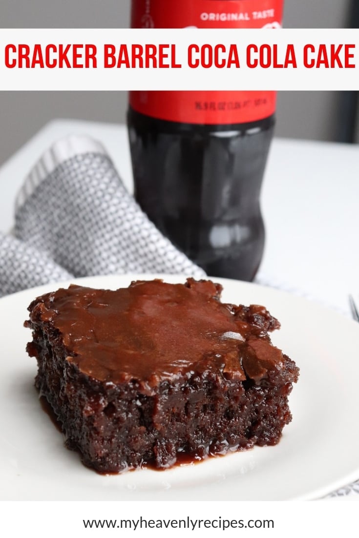 Do you love the Cracker Barrel Coca Cola Cake? Wish you could make it at home? Now you can! With my Cracker Barrel Coca Cola Cake recipe, you can have it at home anytime you want. #copycatrecipe #crackerbarrel #chocolatecake #myheavenlyrecipes
