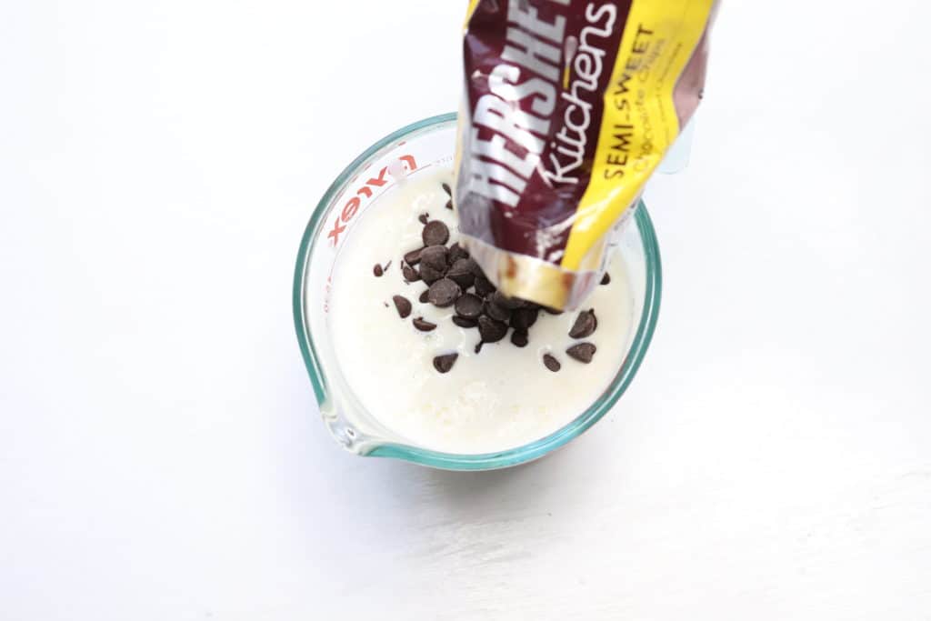 heavy cream and chocolate chips