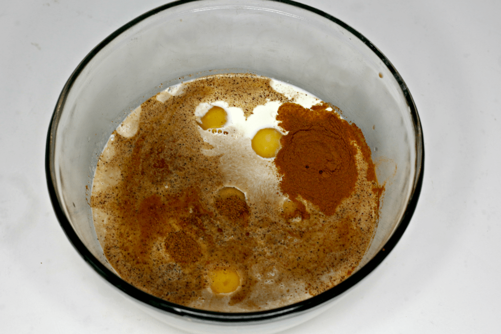 egg and milk mixture