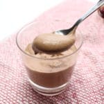 The Best Wendy's Junior Chocolate Frosty Recipe (Keto) on a spoon