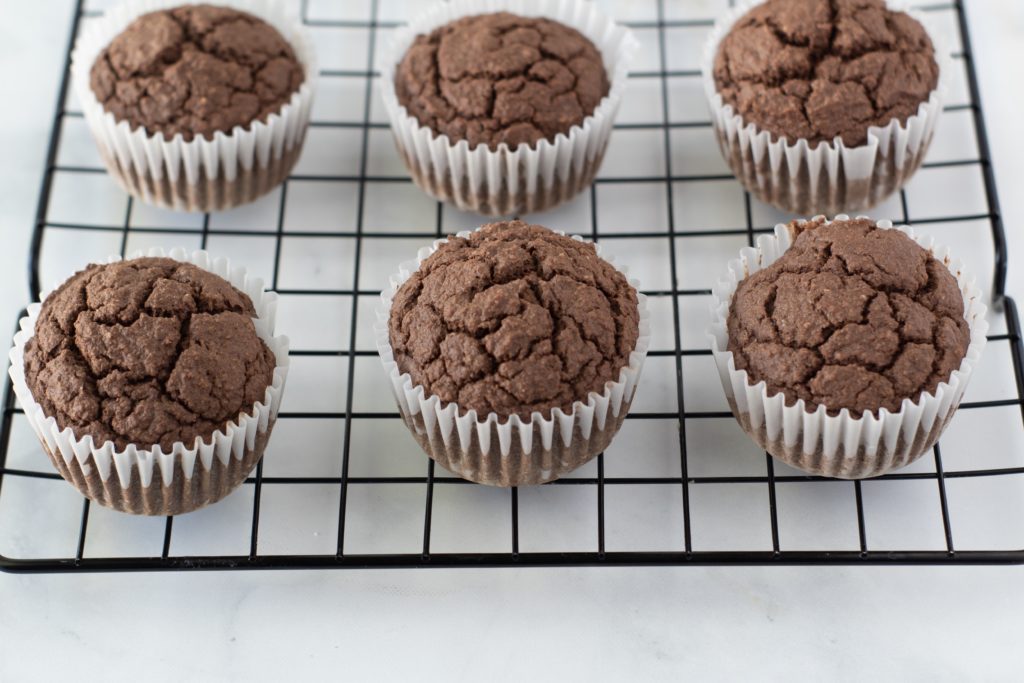 keto cupcakes on a wire rack