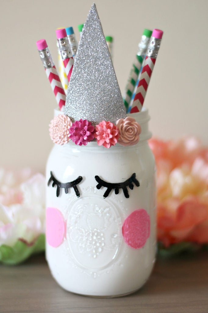 unicorn pencil jar