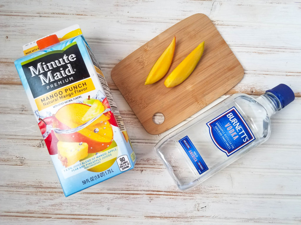 ingredients for mango cocktail