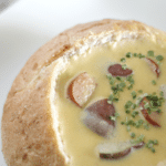 Beer Cheese Soup with Smoked Sausage