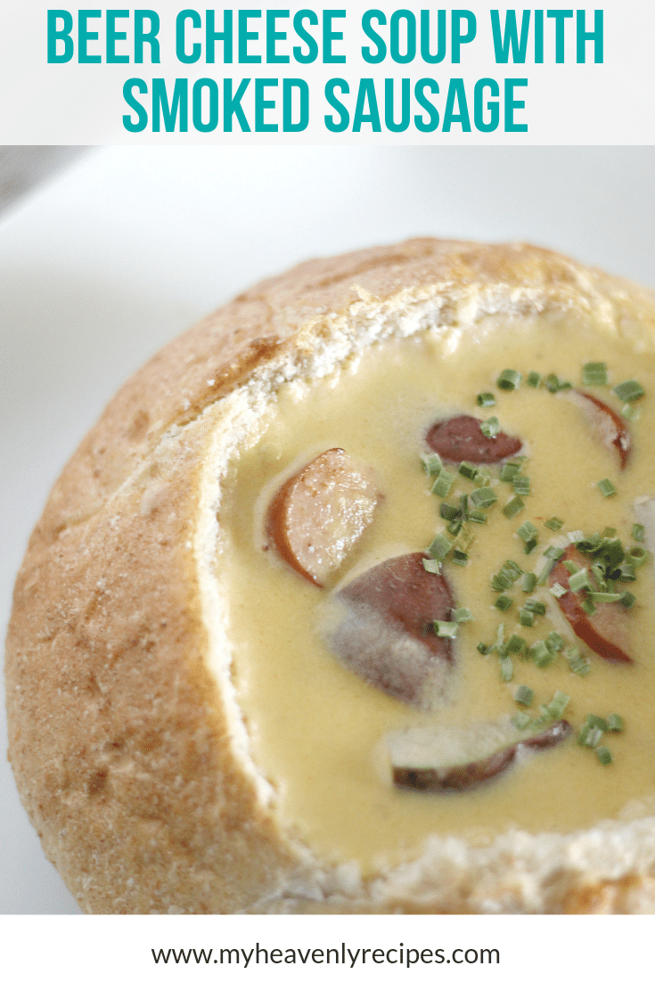 Beer Cheese Soup with Smoked Sausage