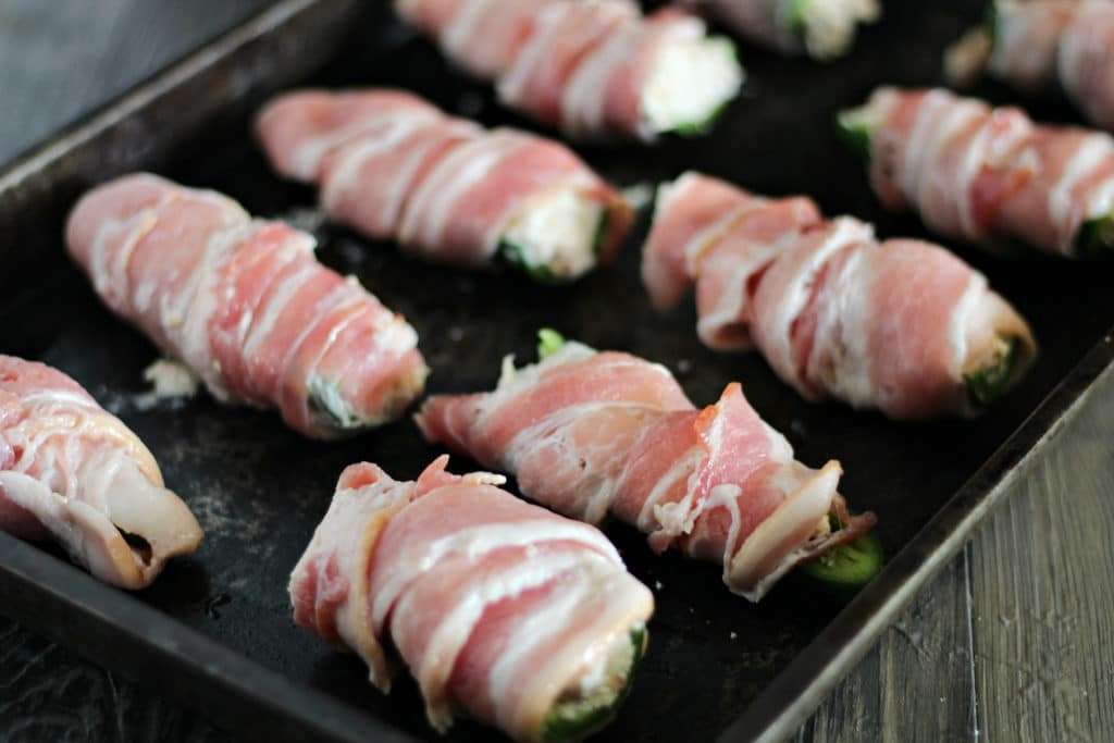 wrap peppers with bacon