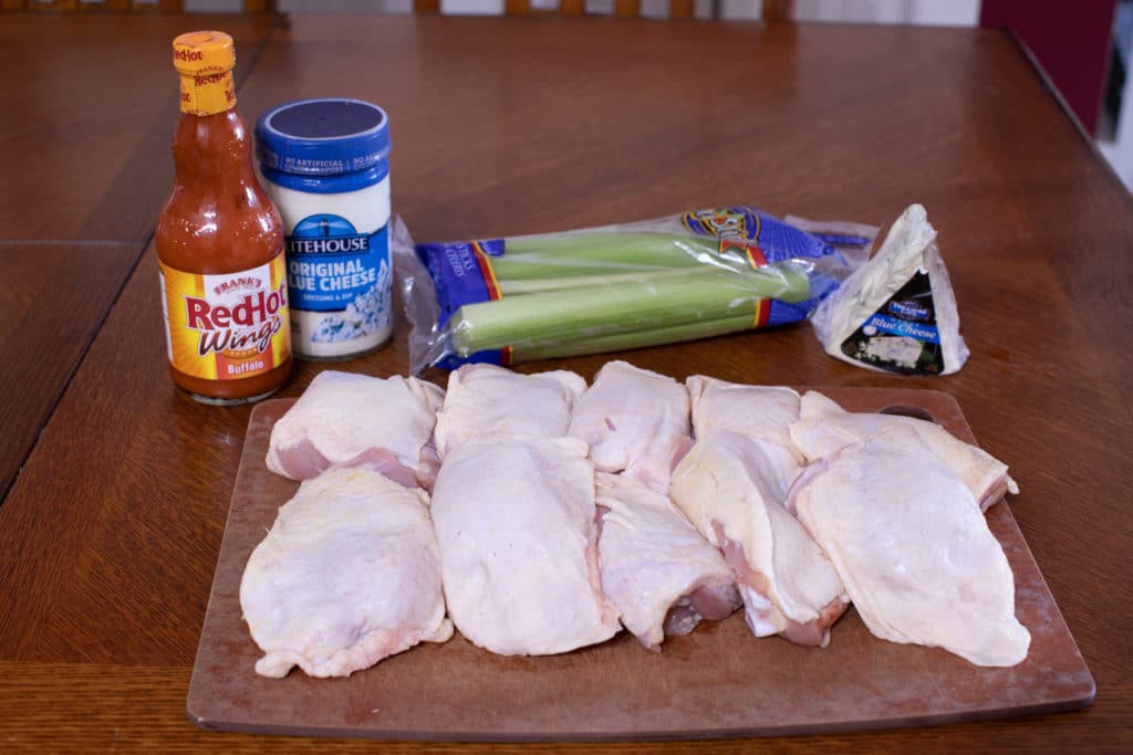 ingredients for Baked Buffalo Chicken Thighs
