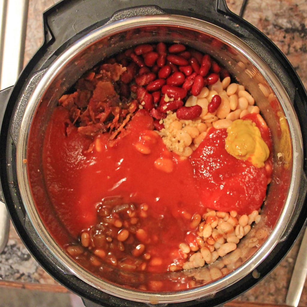 bean ingredients in the instant pot