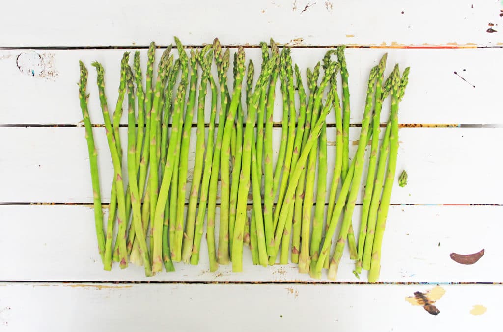 trimmed asparagus