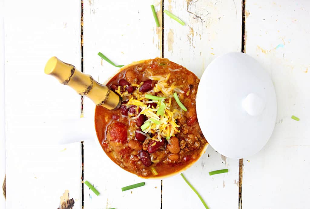 crock of turkey chili