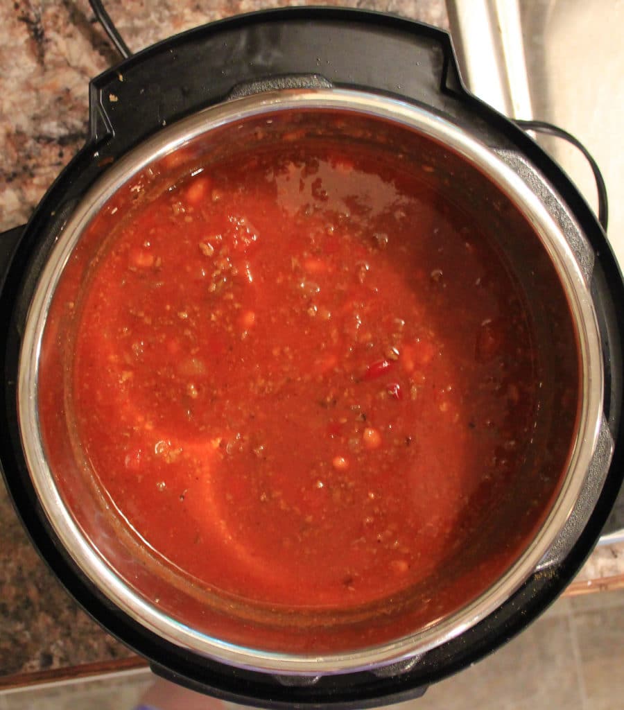 instant pot with chili
