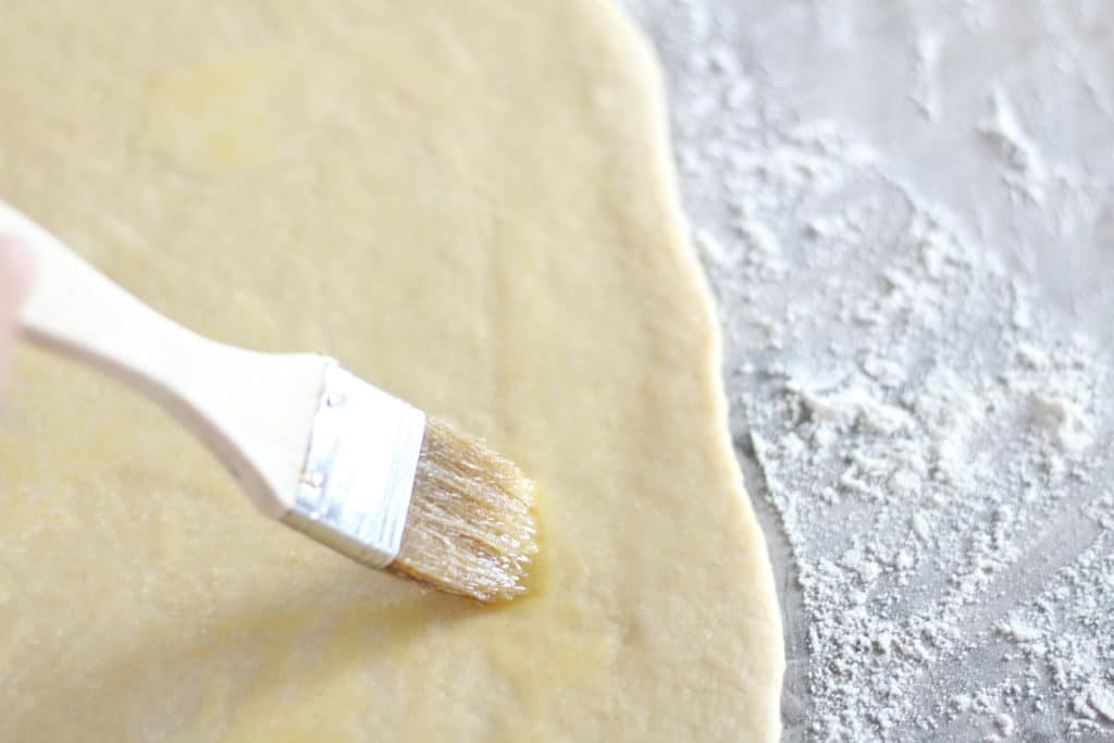 butter on dough