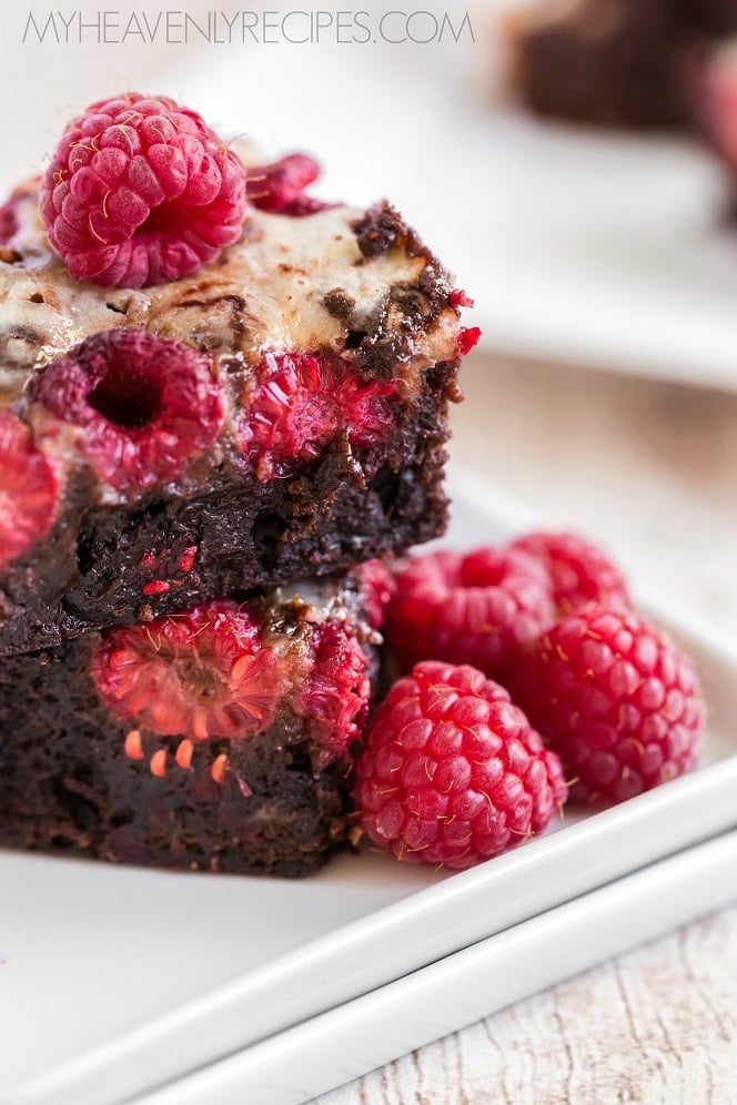 Raspberry Cheesecake Brownies My Heavenly Recipes