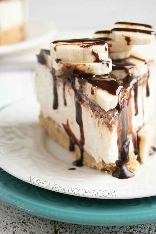 No Bake Nutella And Banana Cheesecake My Heavenly Recipes