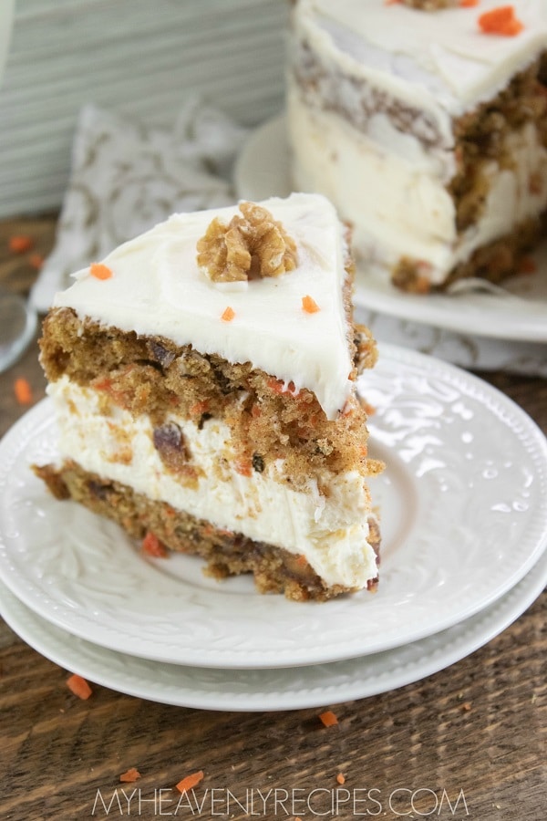 Carrot Cake with a Cheesecake Layer
