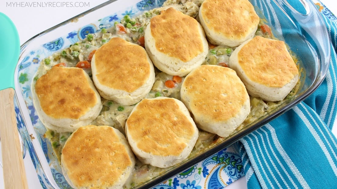 Chicken Pot Pie Biscuit Casserole