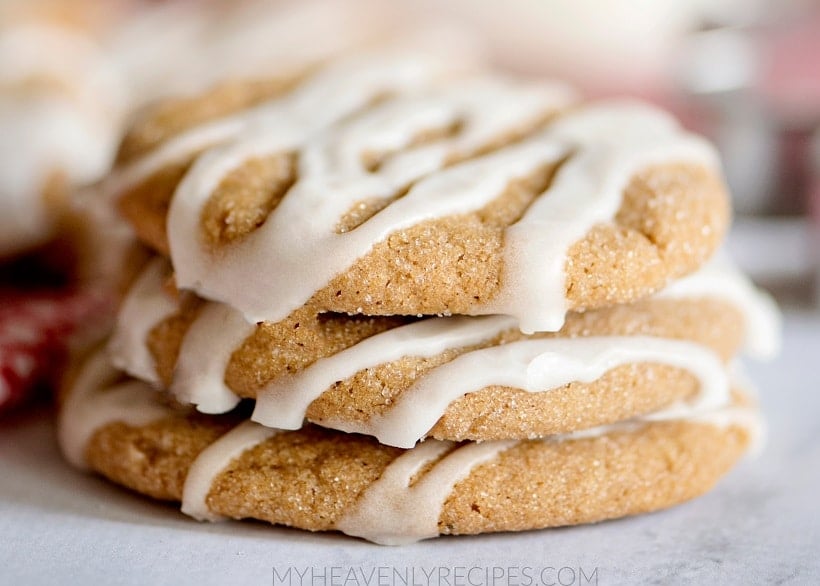 Iced Molasses Cookies