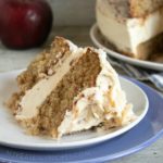 Maple Bacon Apple Cake with No-Bake Cheesecake Layer and Maple Bacon Frosting
