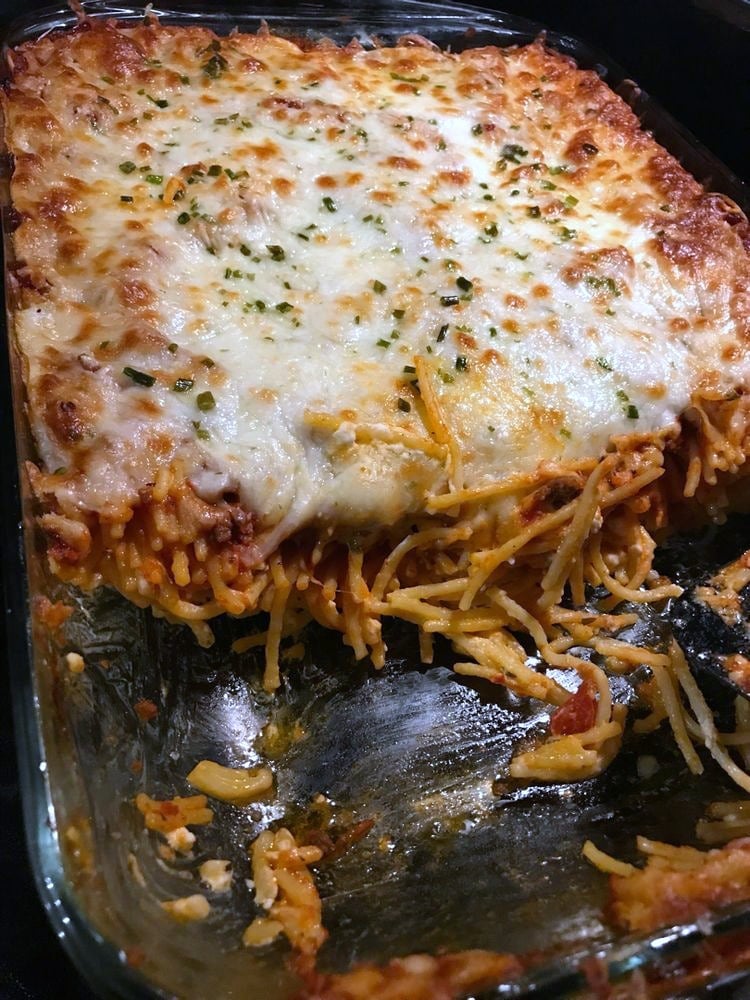 Million Dollar Spaghetti Casserole - My Heavenly Recipes