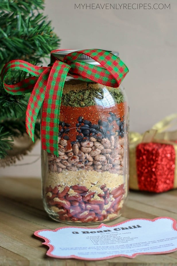 3 Bean Chili Gift in a Jar - My Heavenly Recipes