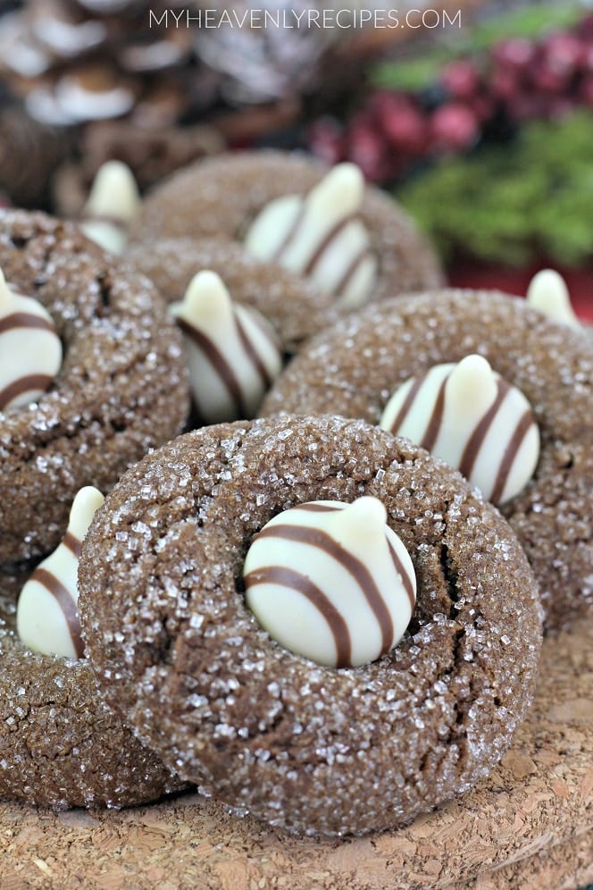 Hershey Kiss Gingerbread Cookies : White Chocolate ...