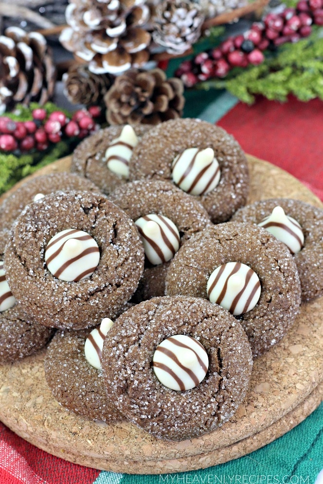 Gingerbread Kiss Cookies My Heavenly Recipes