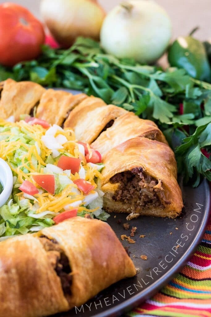 Crescent Roll Taco Ring My Heavenly Recipes