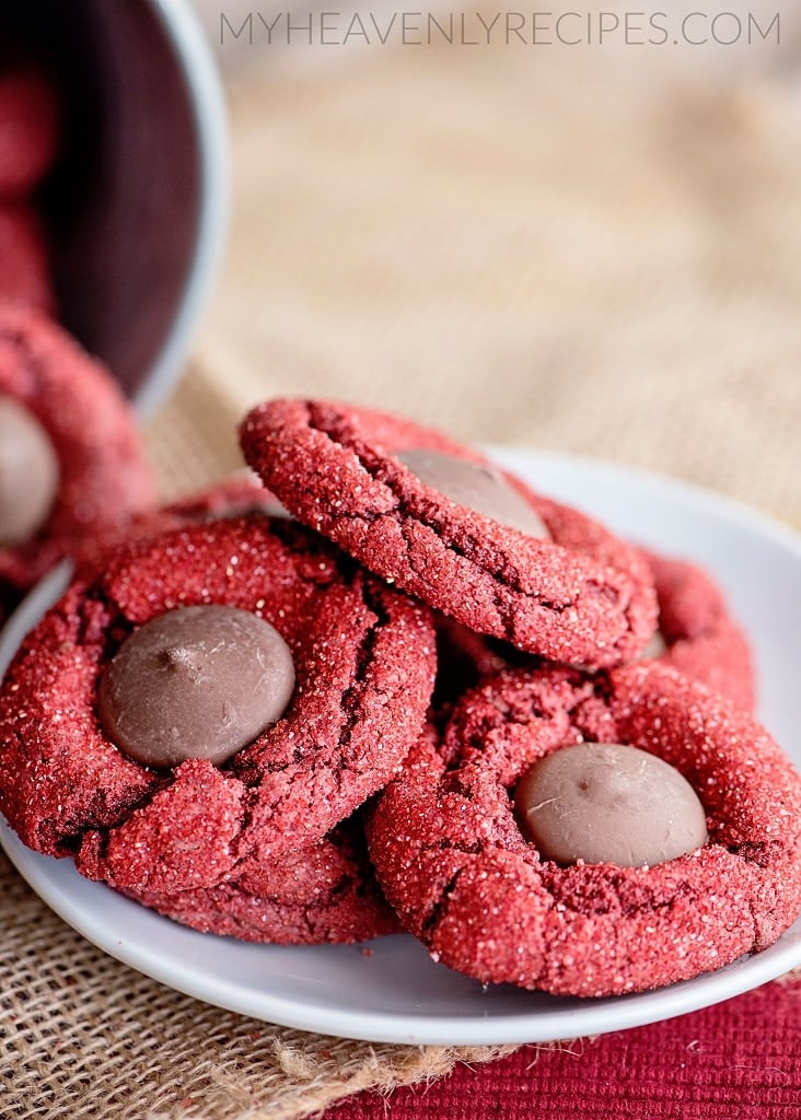 Red Velvet Cake Mix Blossom Cookies