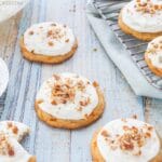 Carrot Cake Cookies Topped with Cream Cheese Frosting