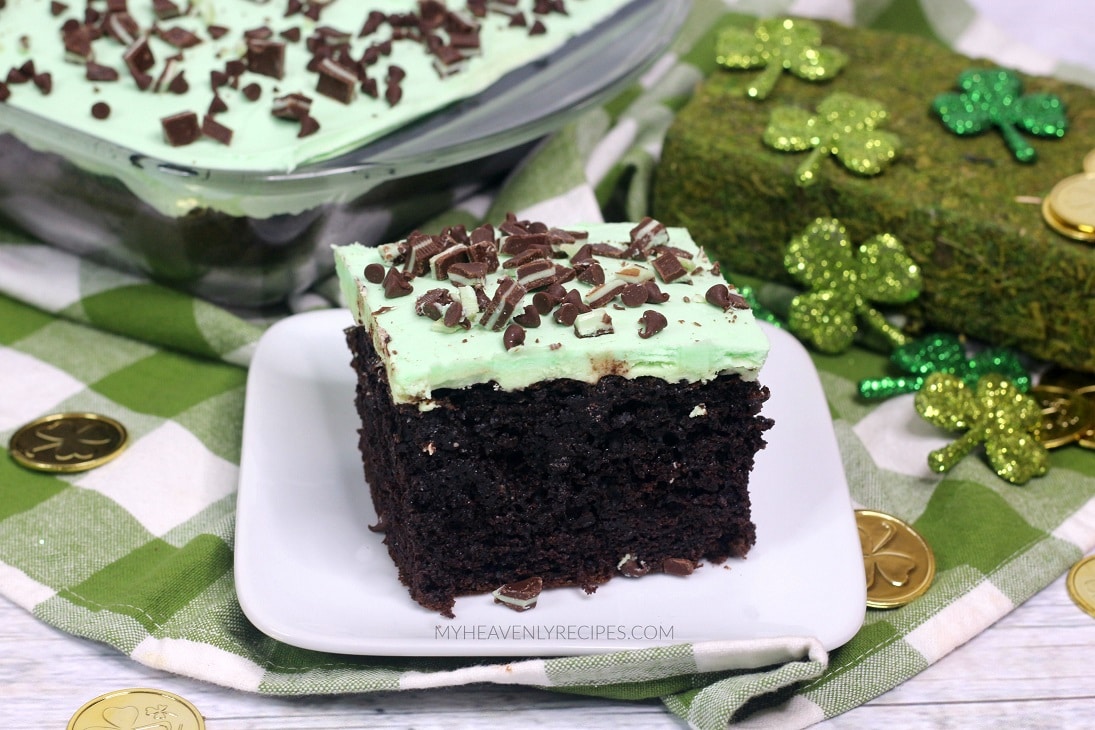 Andes Mint Poke Cake