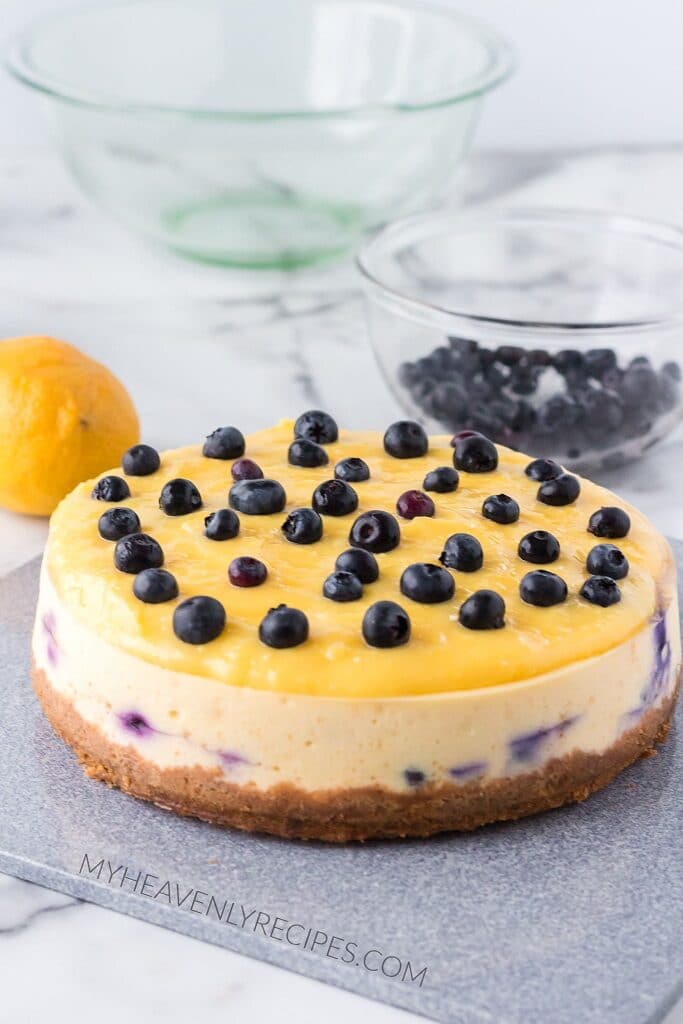 Instant Pot Lemon Blueberry Cheesecake My Heavenly Recipes 8223