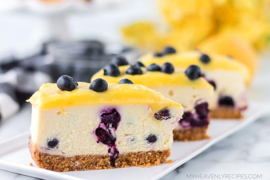 Lemon Blueberry Cheesecake Recipe Instant Pot Lemon Blueberry Cheesecake My Heavenly Recipes 