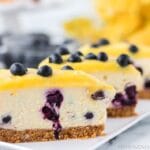 Instant Pot Lemon Blueberry Cheesecake