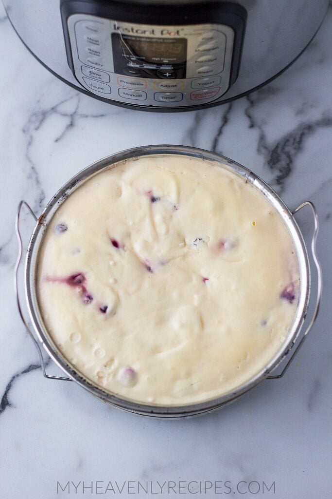 Lemon Blueberry Cheesecake Recipe Instant Pot Lemon Blueberry Cheesecake My Heavenly Recipes 