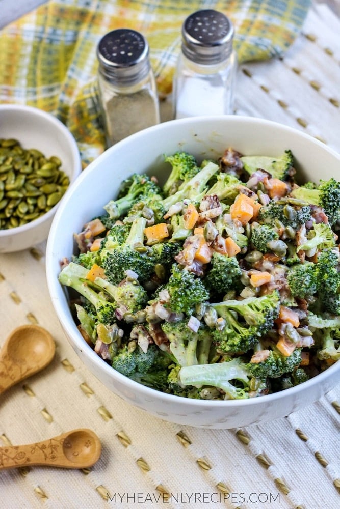 Broccoli Bacon Salad - My Heavenly Recipes