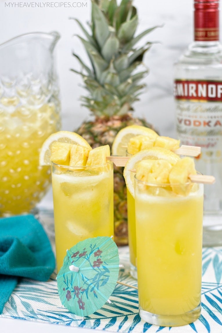 Boozy Pineapple Lemonade My Heavenly Recipes