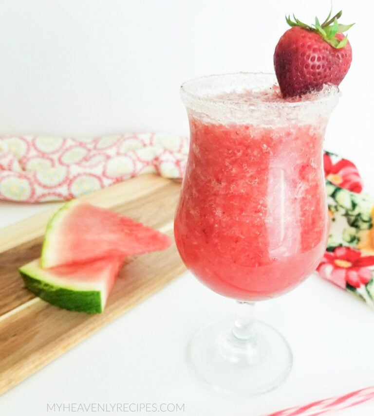 Frozen Strawberry Watermelon Daiquiri Recipe My Heavenly Recipes