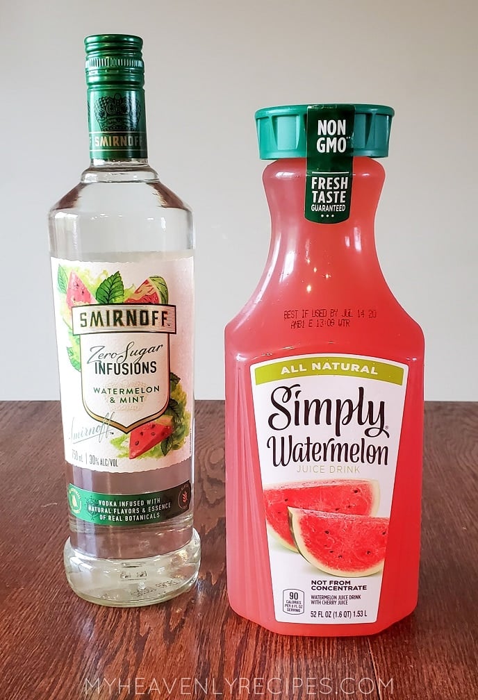 Watermelon Vodka Cocktail made with Blended Fresh Watermelon