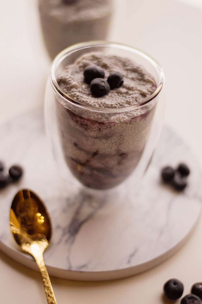 This Blueberry Chia Seed Pudding will be one of the healthiest desserts you’ve ever made.