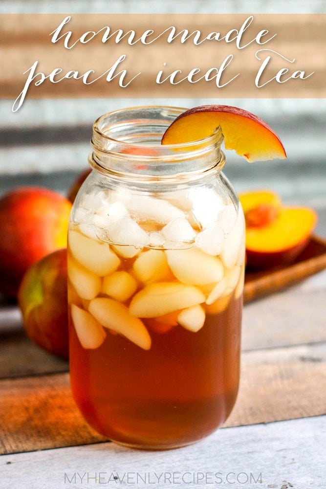 Easy, Homemade Peach Iced Tea