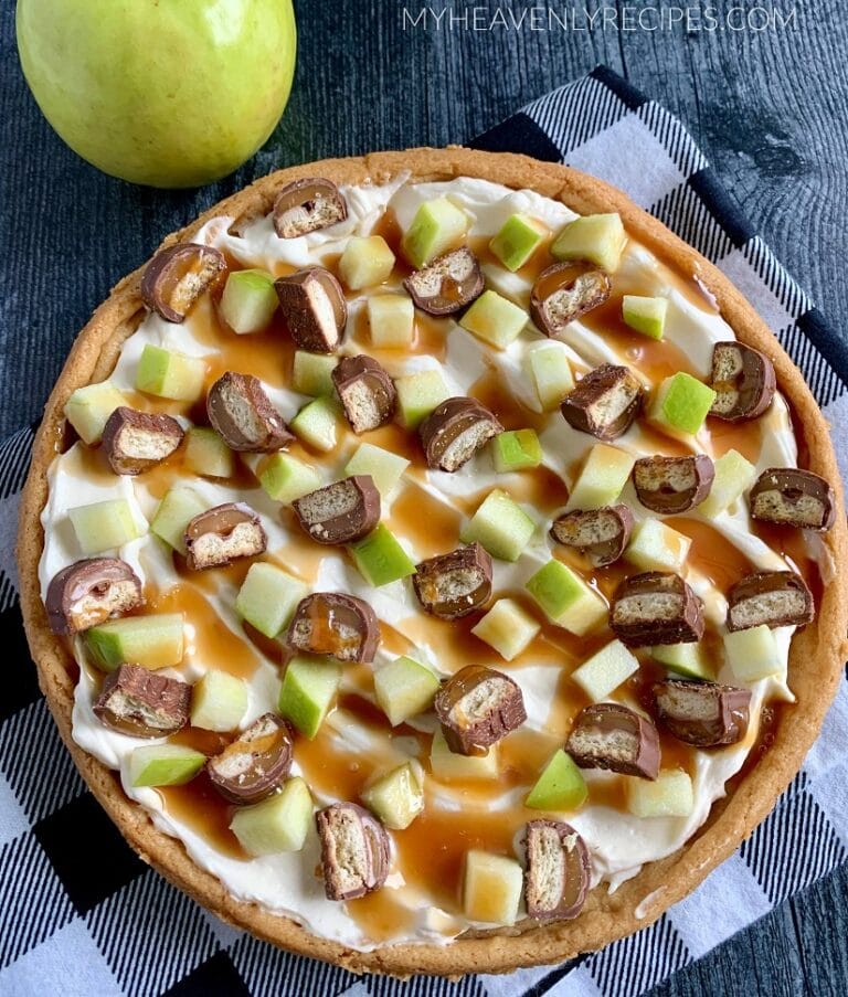Caramel Apple Dessert Pizza My Heavenly Recipes
