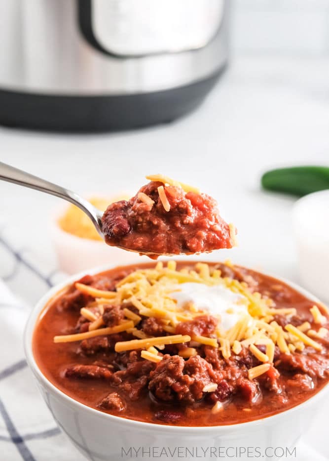 Easy Instant Pot Chili Recipe - My Heavenly Recipes